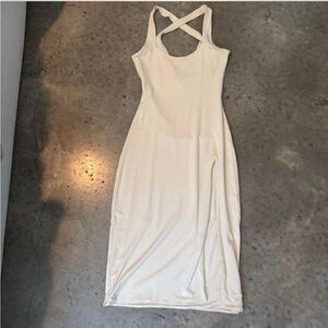 Oh Polly Cream Backless Dress